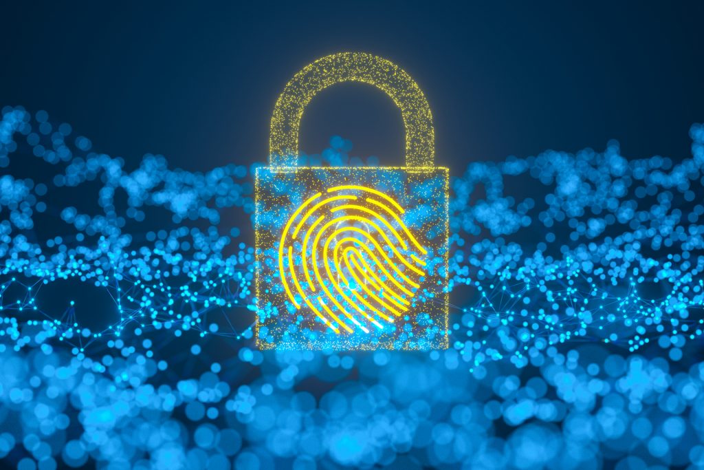 Security lock with fingerprint identification