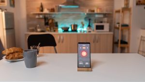 Smartphone with active smart home application
