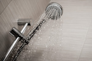 Hot water in a shower