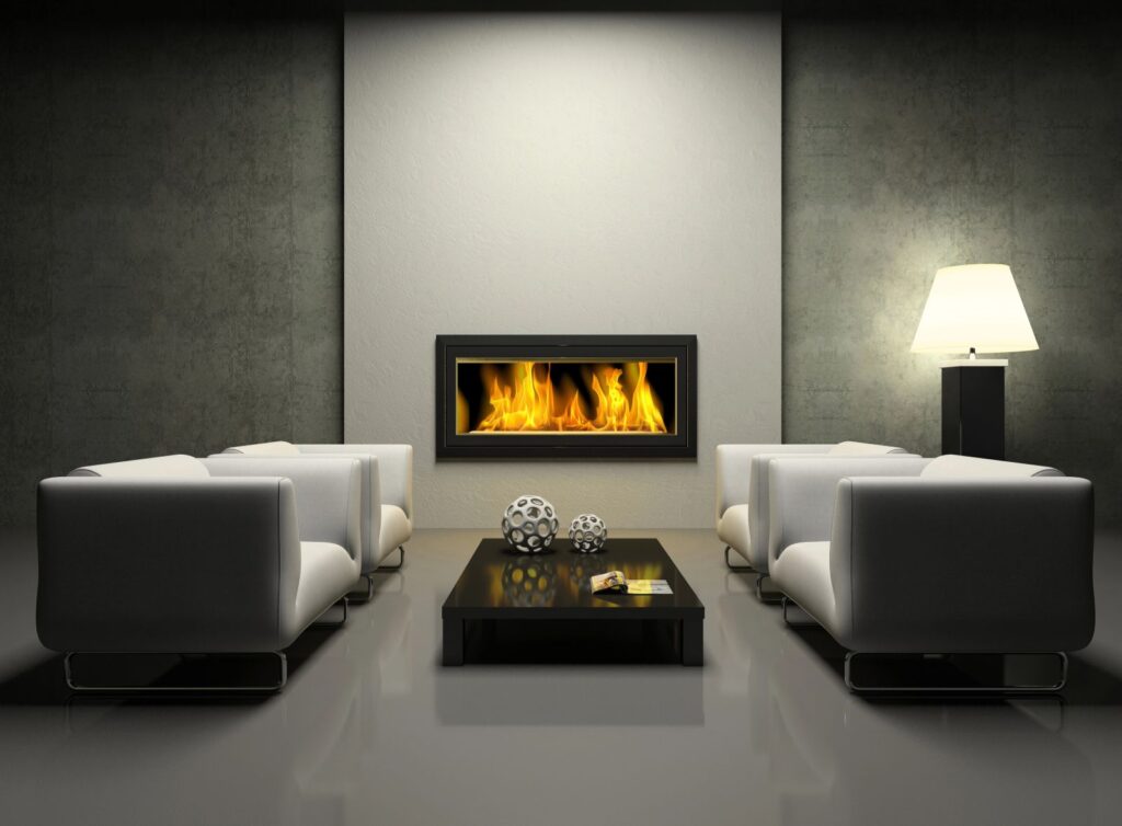 fireplace in lounge room